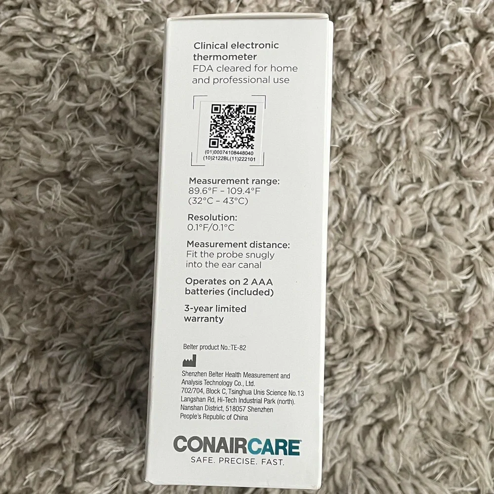 ConairCare Infrared Ear Thermometer - White